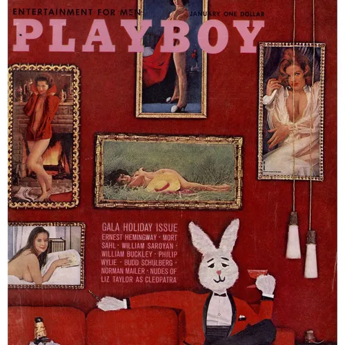 Playboy Magazine January 1963 Issue - The Playboy Philosophy, New Year's Day Brunch, Liz as Cleo Pictorial, Last-minute Christmas Cache, Career Woman, and More
