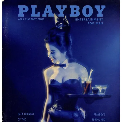 Playboy Magazine April 1963 Issue - New York Playboy Club, James Bond Novel, Spring and Summer Fashion, Girls of Africa Pictorial