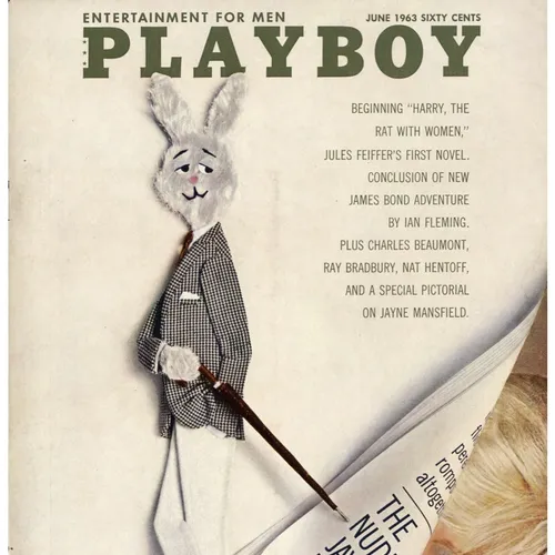 Playboy Magazine June 1963 Issue - Harry, The Rat with Women, James Bond Adventure, Jayne Mansfield Pictorial