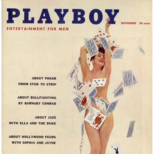 Playboy November 1957 Issue - A Winter Wonderland of Games, Action, and Festive Cheer