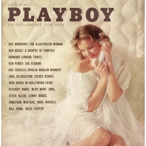 Playboy Magazine March 1961 Issue - Hollywood Nudes, Marlon Brando, and Literary Gems